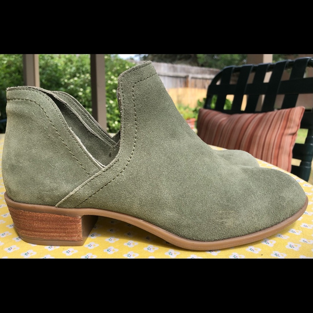 Diba suede booties - Green - size 8